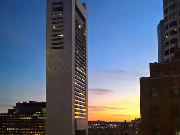 Federal Reserve Plaza Park - Boston Sunset