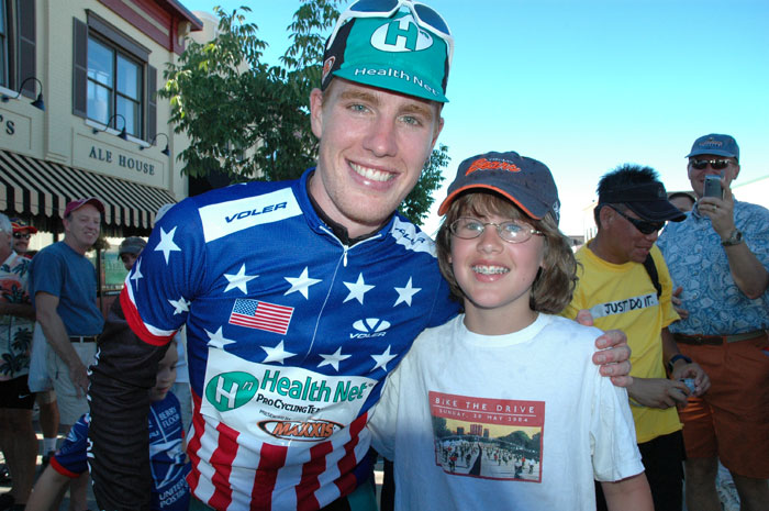 Tyler Farrar with Ezra