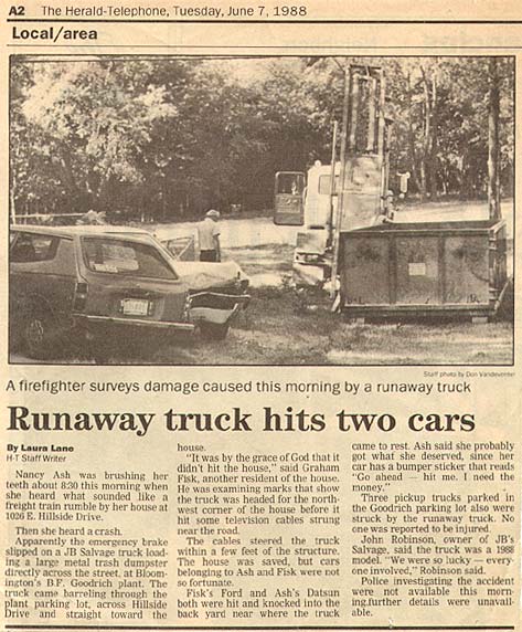 Runaway truck