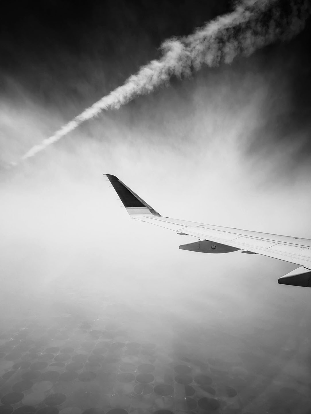 Plane Cloud Contrail Circles