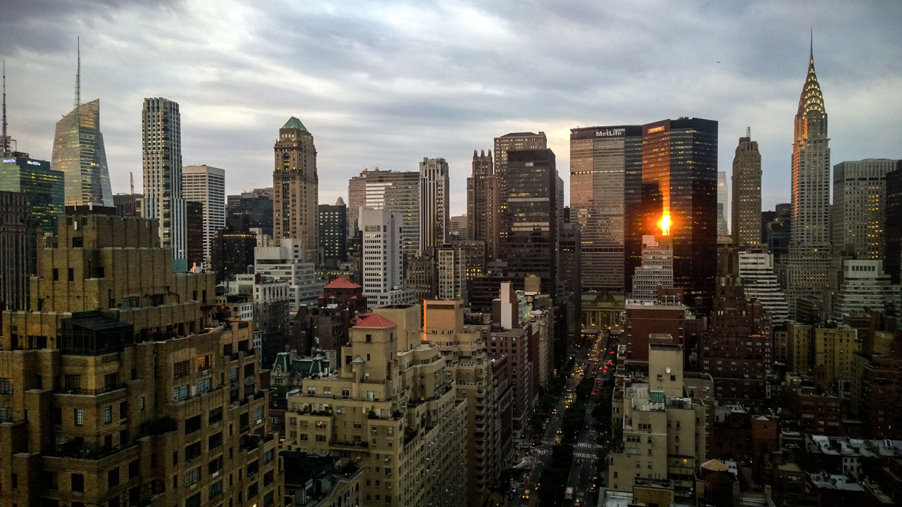 New York Skyline Sunset 1