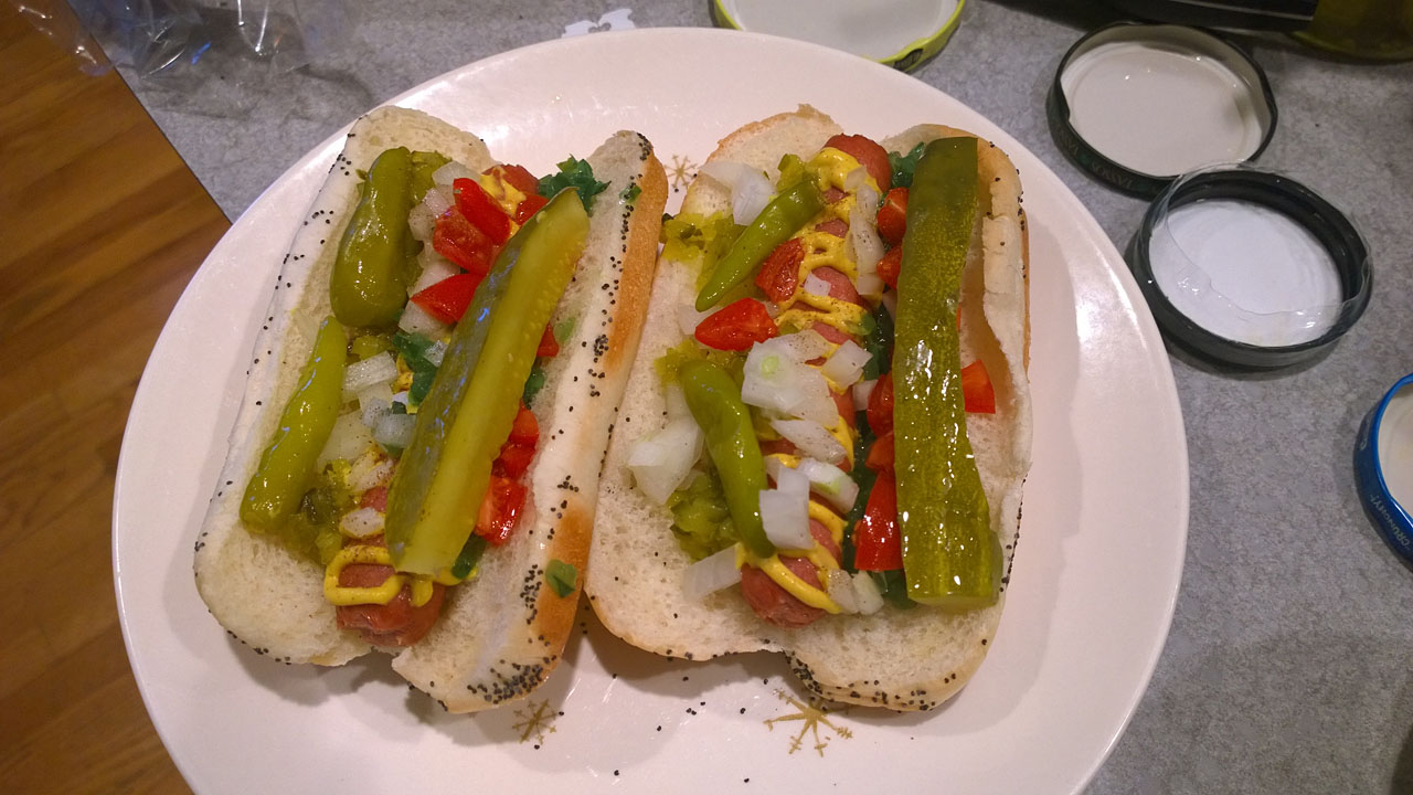 Hot dog loaded