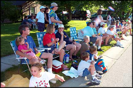 Watching parade