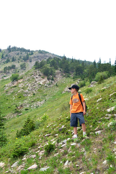 Lostlaketrail ezra climbing2 062202