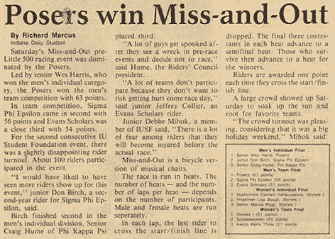 Posers Win Miss n Out