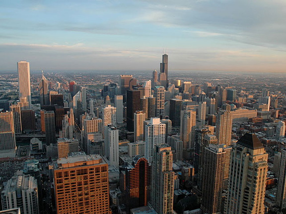 Chicago Skyline from the Hancock Tower